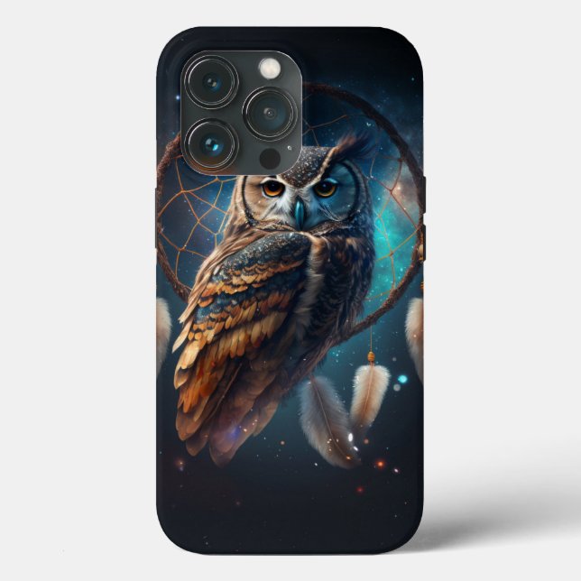 Coques Case-Mate iPhone Chouette mystique de l'espace avec art de capteur  (Verso)