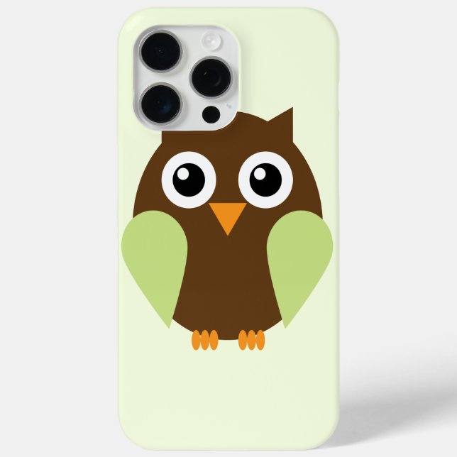 Coques Case-Mate iPhone Chouette verte mignonne (Verso)