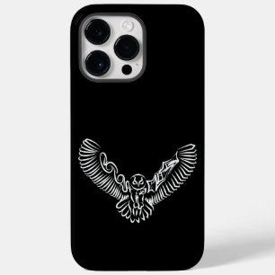 Coque Case-Mate iPhone Chouette volante tribale noire et blanche