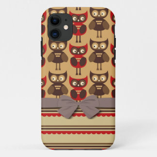 Case-Mate iPhone Case chouettes blanches funky et bandes de coquilles