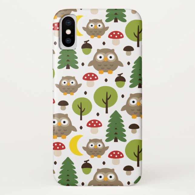 Coques Case-Mate iPhone Chouettes Dans La Forêt (Dos)