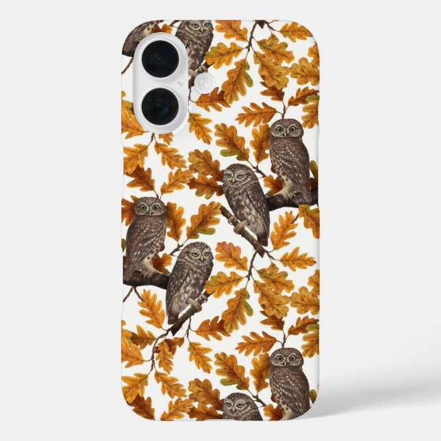 Coques Case-Mate iPhone Chouettes d'automne sur coton blanc (Verso)