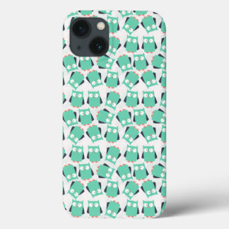Coque Case-Mate iPhone Chouettes lunaires turquoises