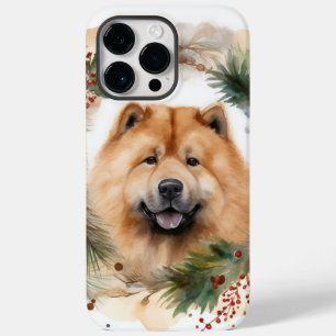 Coque Case-Mate iPhone chow chow Christmas Wreath Festive Pup