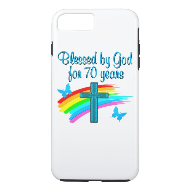 COQUES Case-Mate iPhone CHRÉTIEN 70E ANNIVERSAIRE CROIX ET PLUIE (Dos)