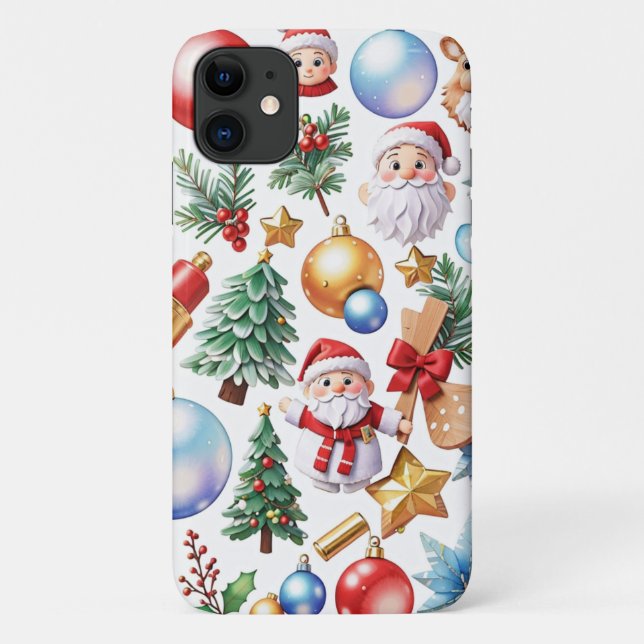 Coques Case-Mate iPhone ChrisChristmas Reindeer Joyeux Noël Joyeux Nouveau (Dos)