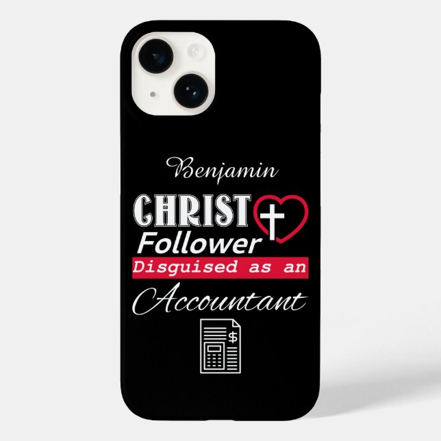 Coques Case-Mate iPhone Christ Follower déguisé en comptable chrétien (Verso)