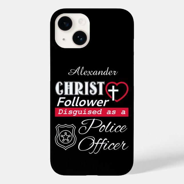 Coques Case-Mate iPhone Christ Follower déguisé en policier (Verso)
