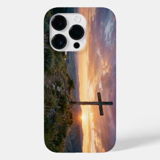 Coque Case-Mate iPhone Christian Cross Hilltop Sunset iPhone Case