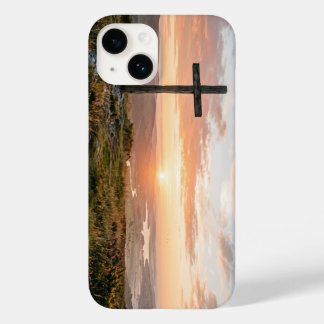 Coque Case-Mate iPhone Christian Cross Scenic Hillside Sunset iPhone Case