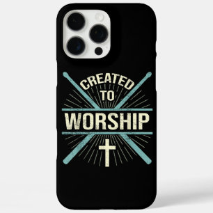 Coque iPhone 16 Pro Max Christian Worship Band Créé Pour Adorer Drummer