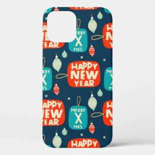 Case-Mate iPhone Case Christmas balls and ornaments vintage pattern back