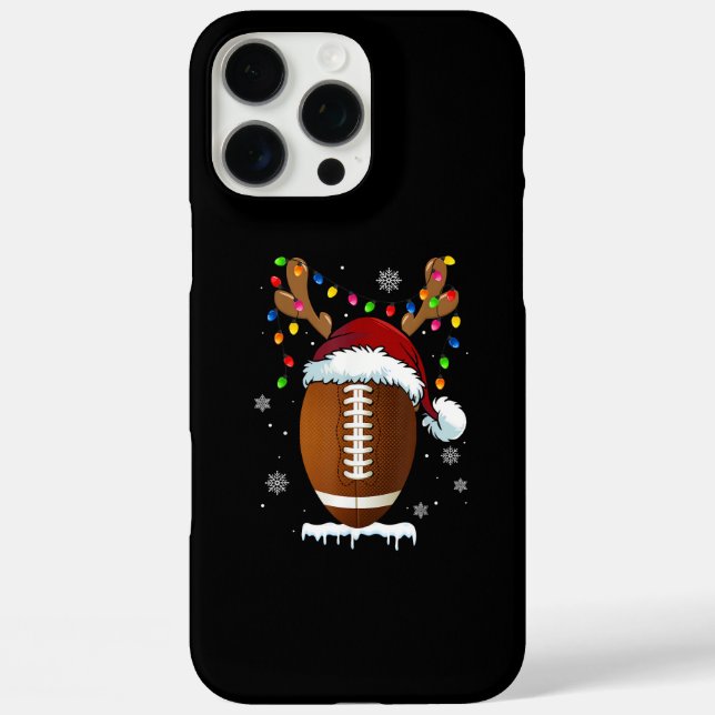 Coques Case-Mate iPhone Christmas Football Ball Santa Lights Funny Boys Me (Verso)