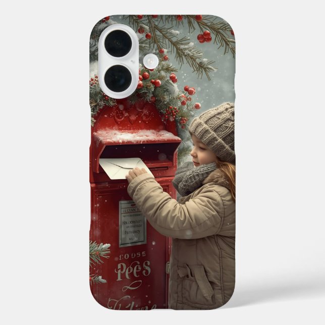 Coques Case-Mate iPhone Christmas mailbox festive winter design (Verso)