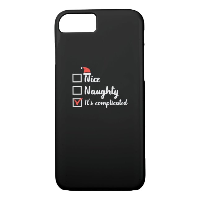 Coques Case-Mate iPhone Christmas Nice Naughty Its Complicated  (Dos)