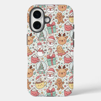 Coque Pour iPhone 16 Christmas Tough Phone Case —Cute Santa Design