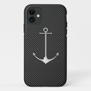 Coque Case-Mate Pour iPhone Chrome Ancre sur fibre de carbone mode de vie naut