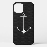 Chrome Ancre sur la peau de serpent Nautique Lifes