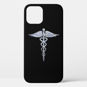 Case-Mate iPhone Case Chrome Comme Caduceus Symbole Médicale Décor noir