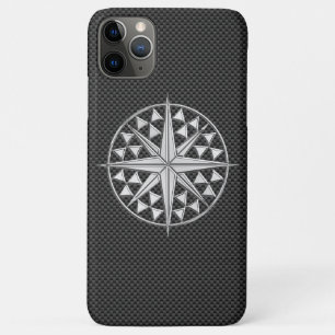 Coques Pour iPhone Chrome Comme Étoile de boussole sur le Décor de fi