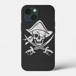 Etui iPhone Case-Mate Chrome Comme Pirate Crossbones Carbone Style