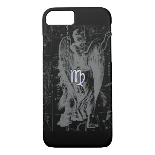 Coque iPhone 8/7 Chrome comme Virgo Zodiac Connexion Black Hevelius