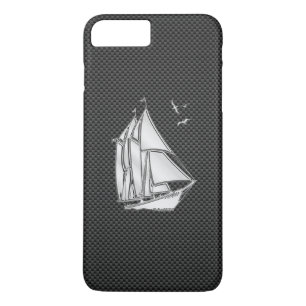 Coques Pour iPhone Chrome Comme voilier bateau sur Carbon Fiber