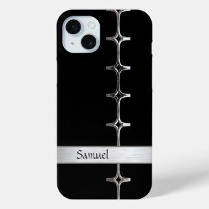 Coque Case-Mate iPhone Chrome noir et argent personnalisé