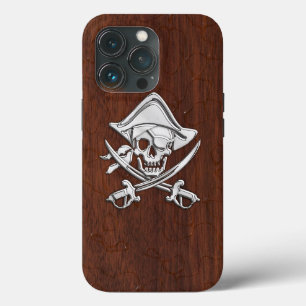 Etui iPhone 13 Pro Chrome Pirate sur Wet Mahogany Imprimer