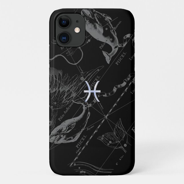 Coques Case-Mate iPhone Chrome Style Pisces Zodiac Connexion Hevelius (Dos)