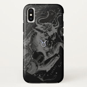Coque iPhone X Chrome Style Taurus Zodiac Connexion Hevelius Deco