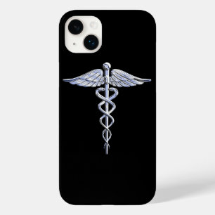 Coque Case-Mate iPhone Chrome Stylish Comme Caduceus Symbole Médicale