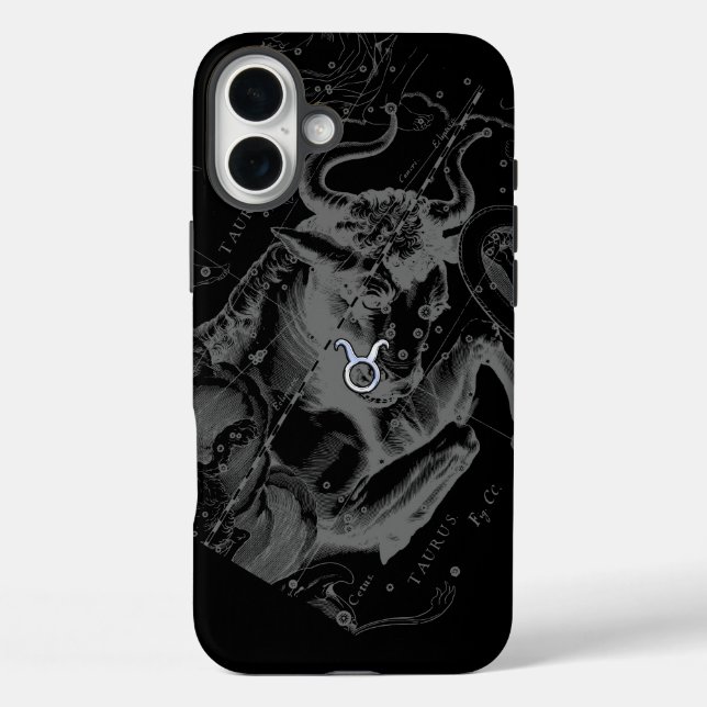 Coques Case-Mate iPhone Chrome Taureau Signe du Zodiaque dans le style Hev (Verso)