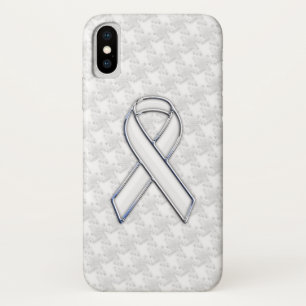 Coques Pour iPhone Chrome White Ribbon Sensibilisation sur Houndstoot