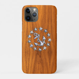 Etui iPhone Case-Mate Chrome Yacht Drapeau Nautique Tec Décor en bois