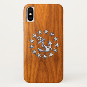 Case-Mate iPhone Case Chrome Yacht Drapeau Nautique Tec Décor en bois