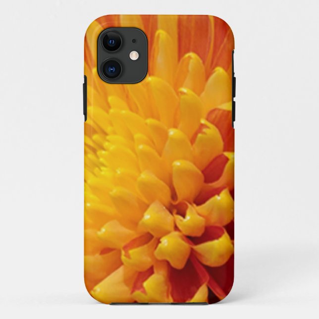 Coques Case-Mate iPhone Chrysanthème jaune et orange (Dos)