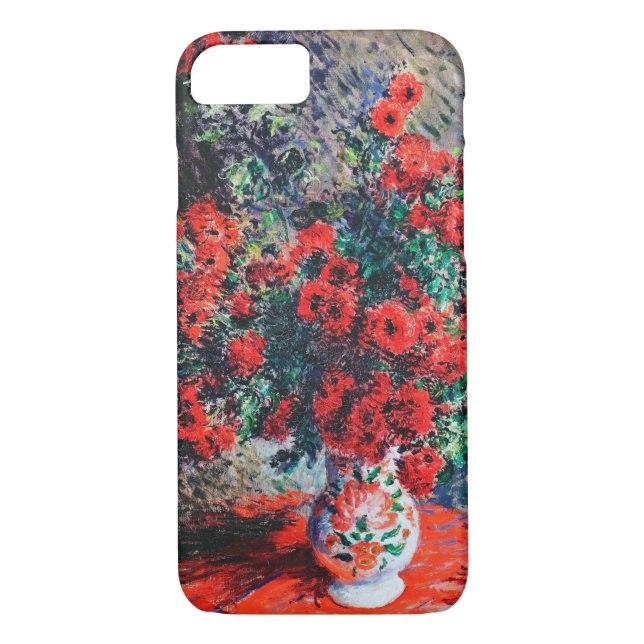 Coques Case-Mate iPhone Chrysanthème rouge, Monet (Dos)