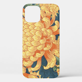Case-Mate iPhone Case Chrysanthèmes japonais : motif floral jaune.