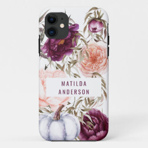 Case-Mate iPhone Case chute citrouille aquarelle florale violet mignon 
