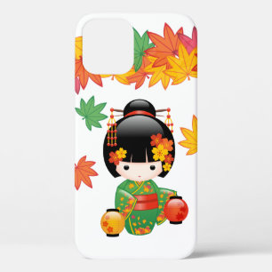 Case-Mate iPhone Case Chute Poupée Kokeshi - Green Kimono Geisha Girl