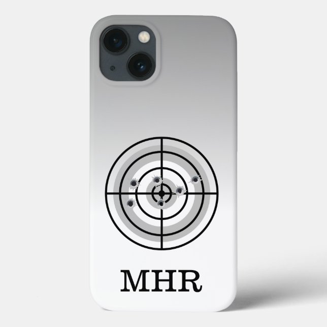 Coques Case-Mate iPhone Cible de Tir Amoureux de Pistolet Monogramme (Verso)