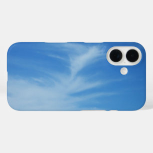 Coque Pour iPhone 16 Ciel bleu avec nuages blancs Abstrait Nature Photo
