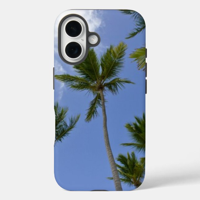 Coques Case-Mate iPhone Ciel bleu et palmiers (Verso)