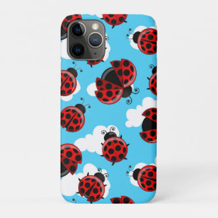 Case-Mate iPhone Case Ciel Bleu Nuages Blancs Coléoptère Coccinelle Roug