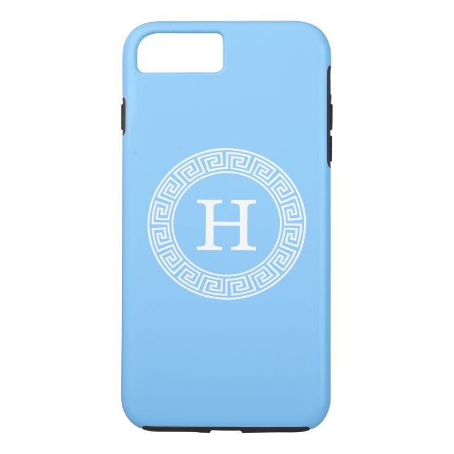 Coques Case-Mate iPhone Ciel bleu What Grèce clé cadre de ligne initiale M (Dos)