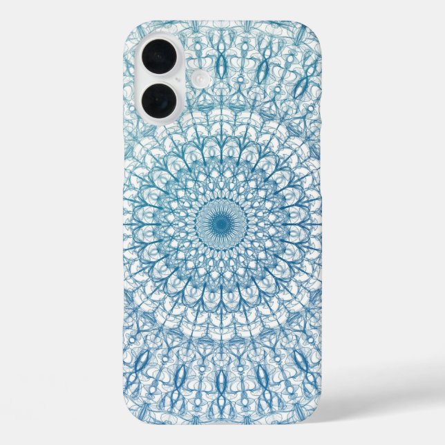 Coques Case-Mate iPhone Ciel bohème et bleu turquoise design fractal (Verso)