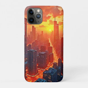 Case-Mate iPhone Case Ciel Doré : Art du Coucher de Soleil sur la Ville