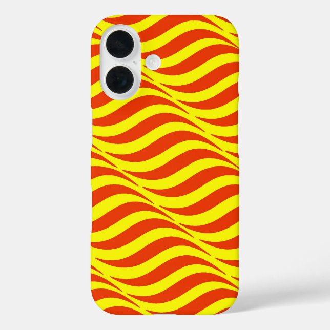 Coques Case-Mate iPhone Ciel jaune des vagues rouges (Verso)
