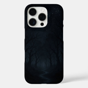 Coque iPhone 16 Pro Ciel nocturne de la forêt foncée